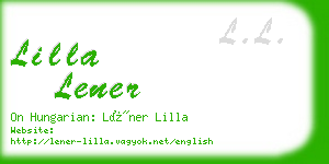 lilla lener business card